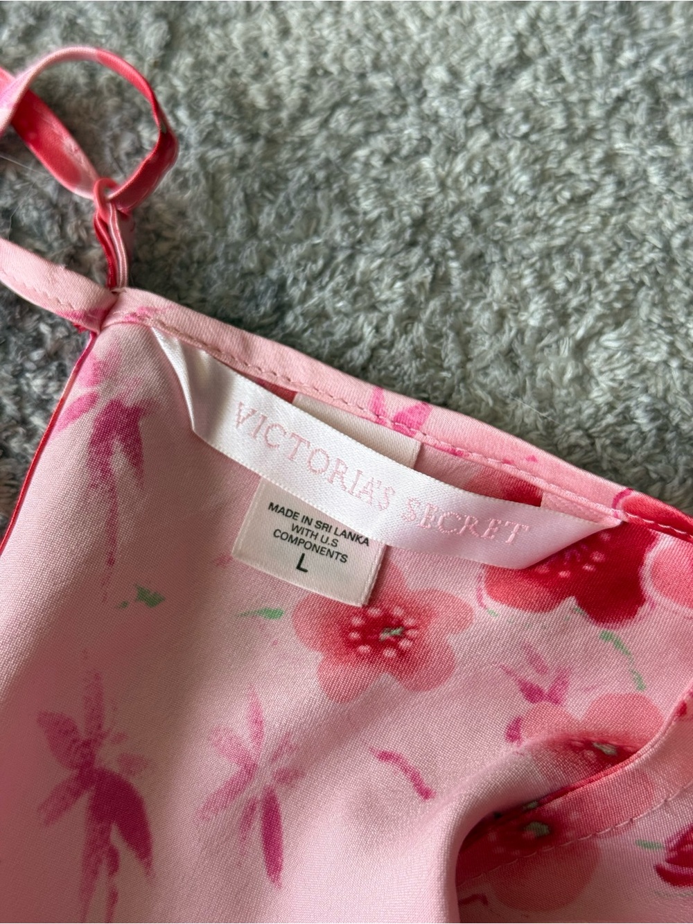 Victoria’s Secret EXTREMELY RARE Cherry Blossom Slip Dress Y2K Pink Lace Satin L - Picture 4 of 15